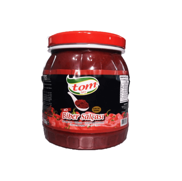Tom Salça | Cam Kavanoz Acı Biber Salçası 1200 Gr