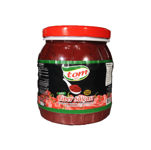 Tom Salça | Cam Kavanoz Tatlı Biber Salçası 1200 Gr